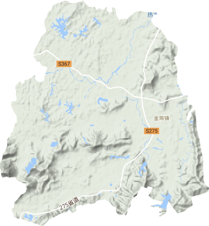 金雞鎮(zhèn)地形圖