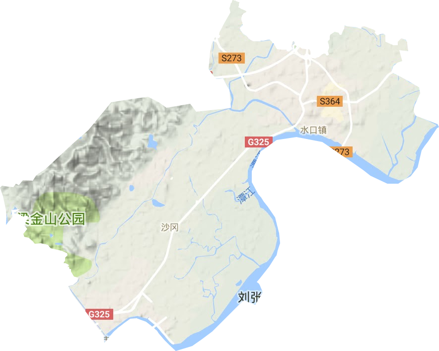 水口鎮(zhèn)地形圖