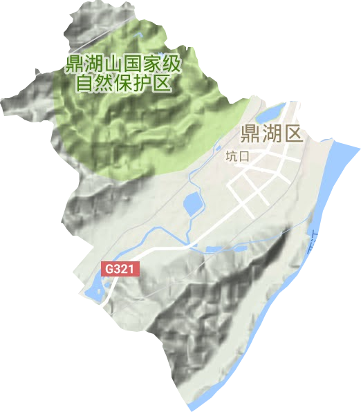坑口街道地形圖
