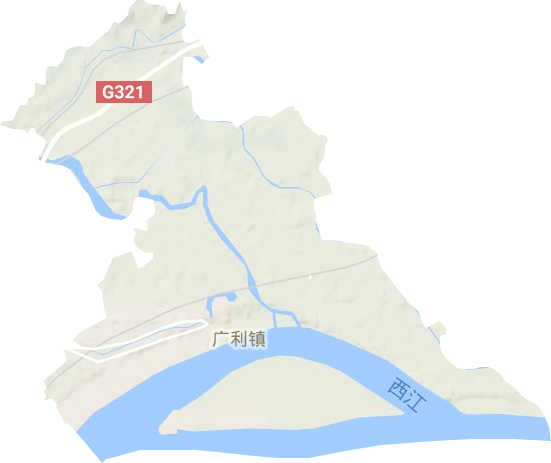 廣利街道地形圖