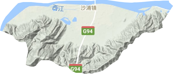 沙浦鎮地形圖