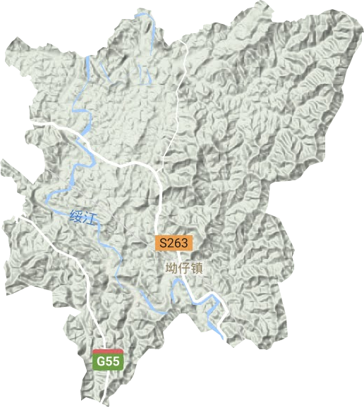 坳仔鎮地形圖