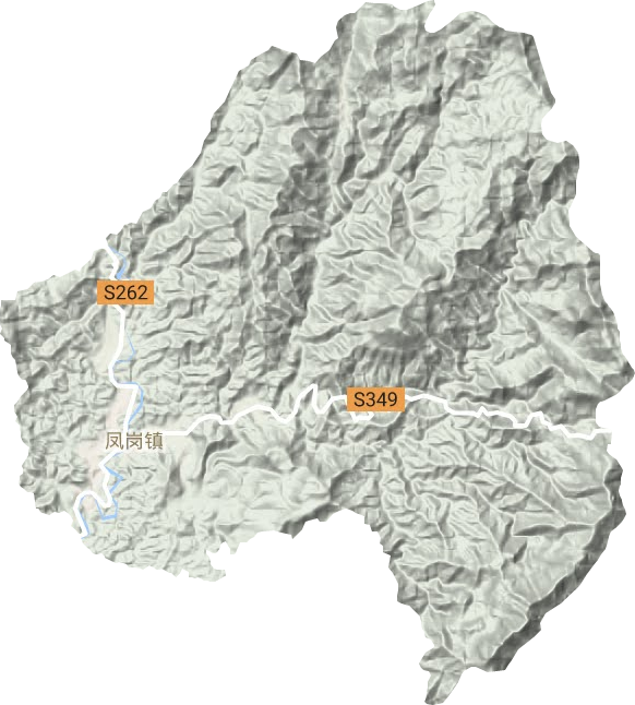鳳崗鎮地形圖