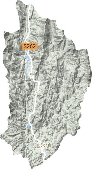 洽水鎮(zhèn)地形圖