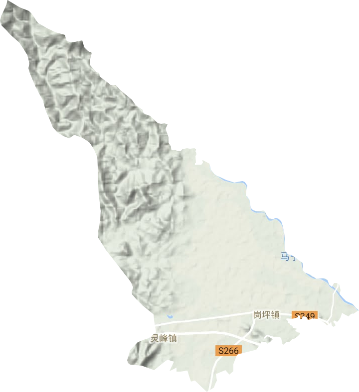 崗坪鎮地形圖