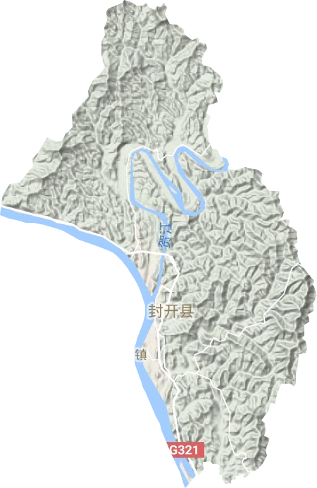 江口鎮地形圖