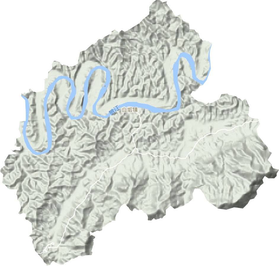 白垢鎮地形圖