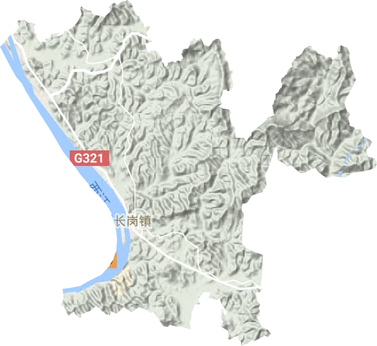 長崗鎮地形圖