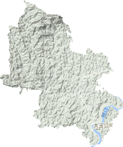 大玉口鎮地形圖