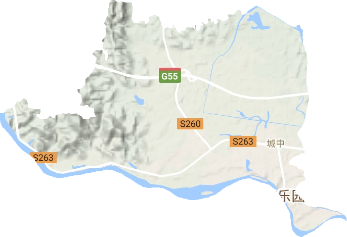 城中街道地形圖