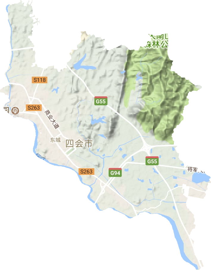 東城街道地形圖