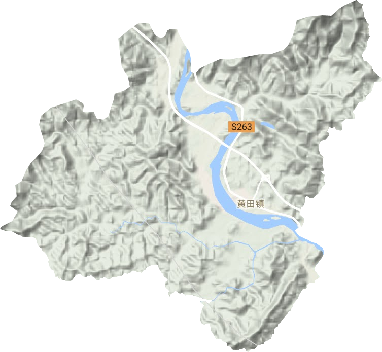 黃田鎮(zhèn)地形圖