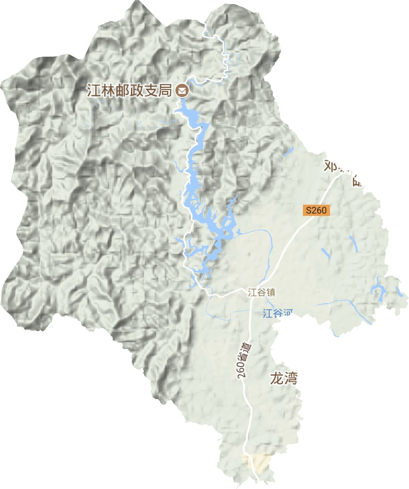 江谷鎮地形圖