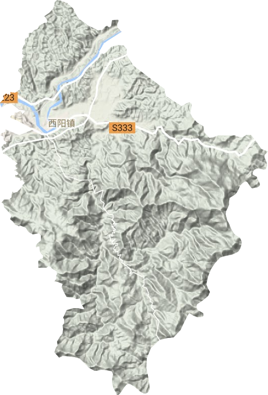 西陽鎮地形圖