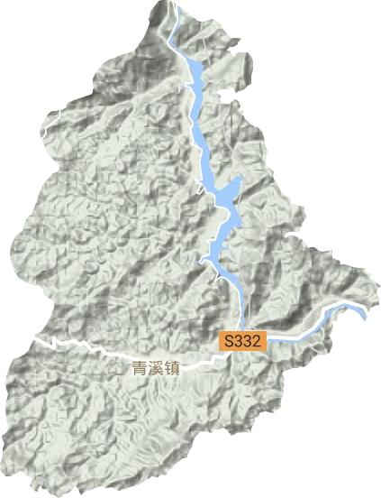 青溪鎮(zhèn)地形圖
