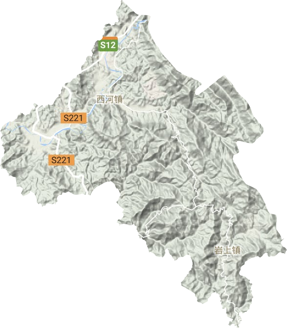 西河鎮(zhèn)地形圖