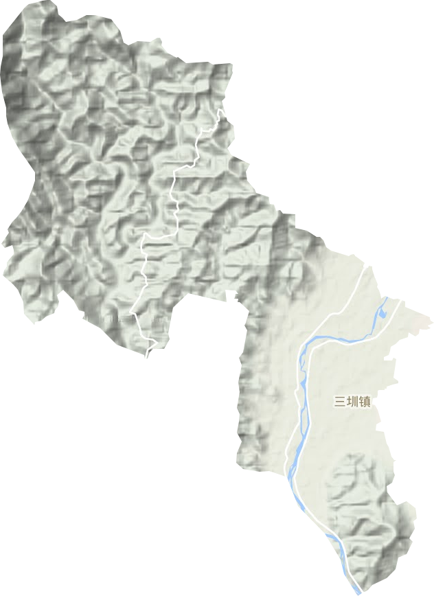 三圳鎮(zhèn)地形圖