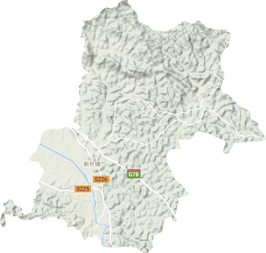 新圩鎮地形圖