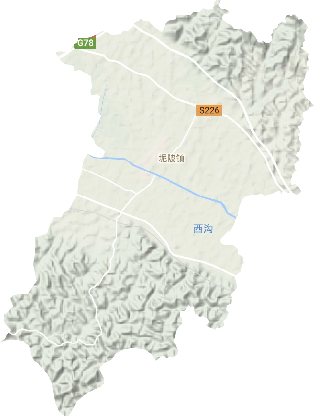 坭陂鎮(zhèn)地形圖