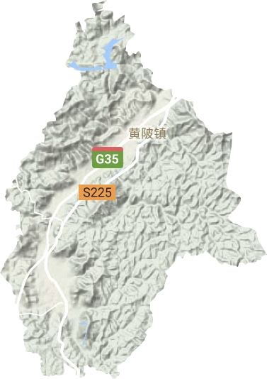 黃陂鎮地形圖