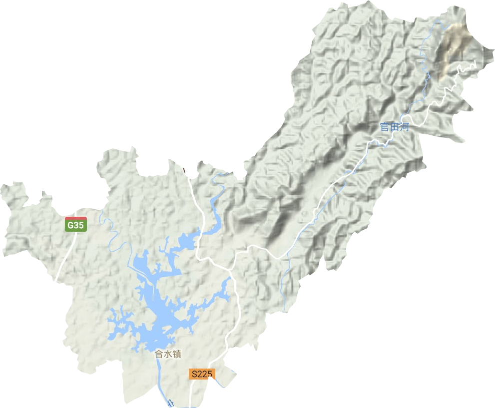 合水鎮地形圖