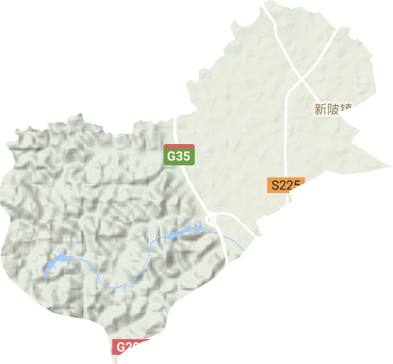 新陂鎮地形圖