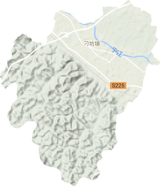 刁坊鎮地形圖