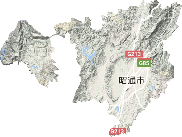 昭陽區(qū)地形圖