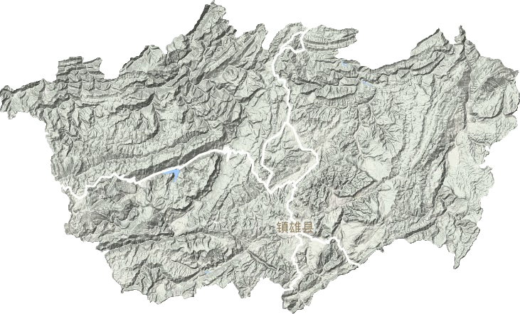 鎮(zhèn)雄縣地形圖