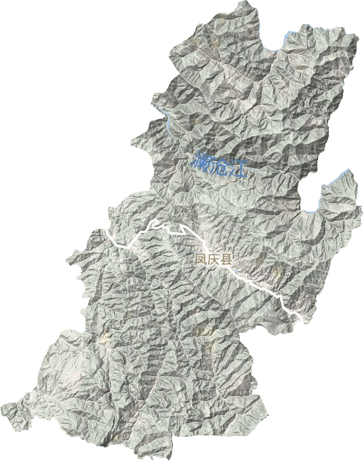 鳳慶縣地形圖