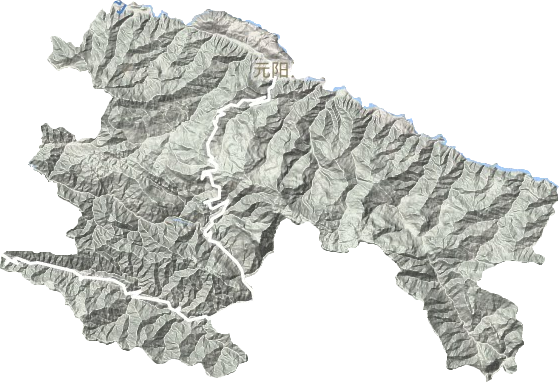 元陽縣地形圖