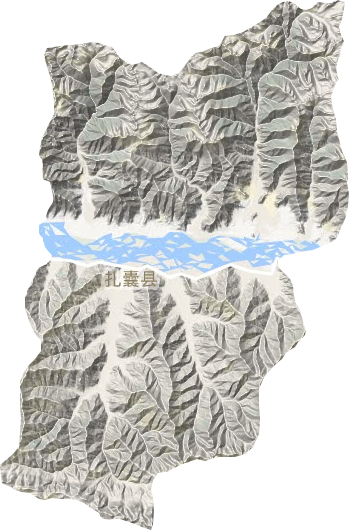 扎囊縣地形圖