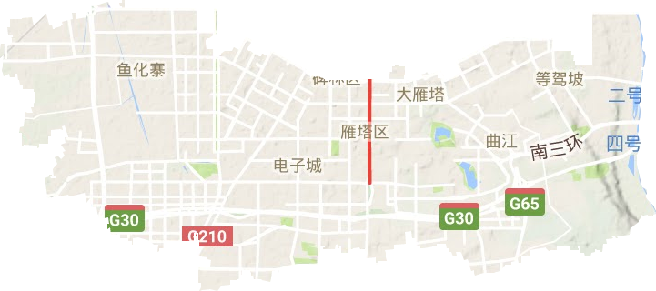 雁塔區地形圖