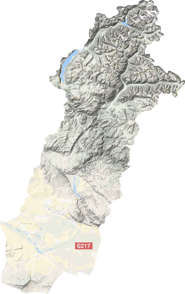 布爾津縣地形圖