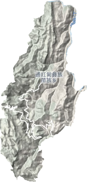 通紅甸鄉(xiāng)地形圖