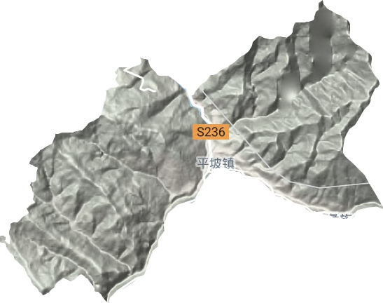 平坡鎮(zhèn)地形圖