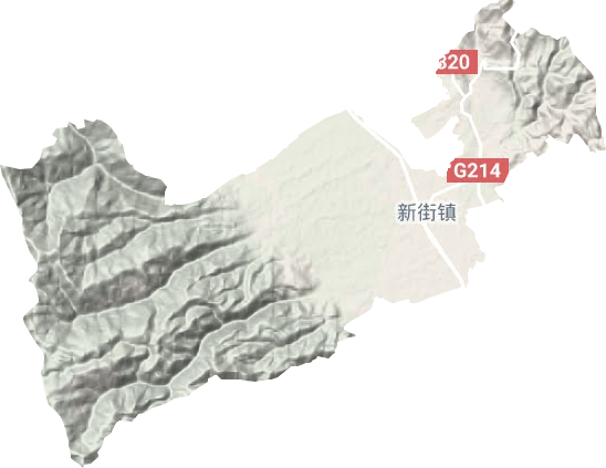 新街鎮地形圖