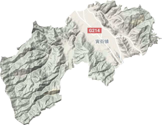 寅街鎮地形圖