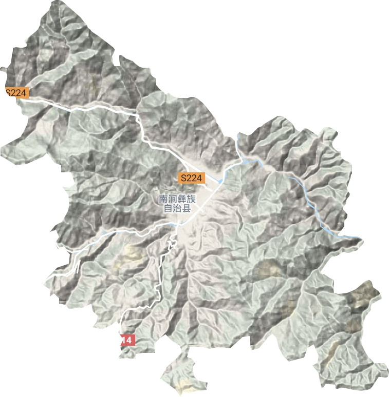 南澗鎮地形圖