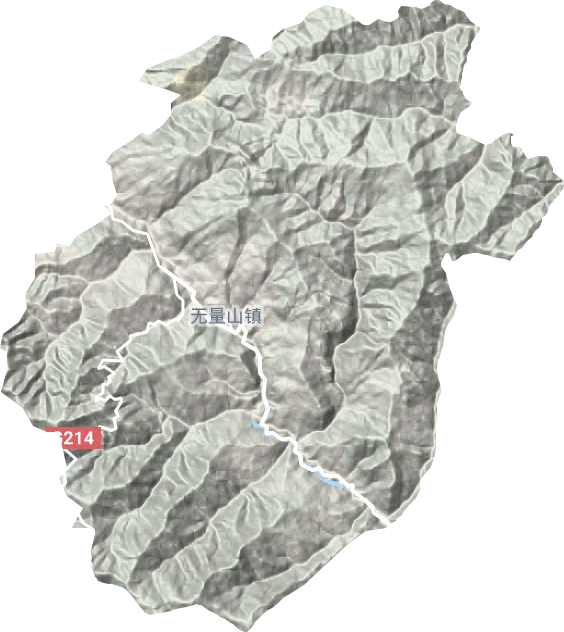 無(wú)量山鎮(zhèn)地形圖