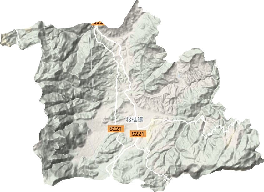 松桂鎮地形圖