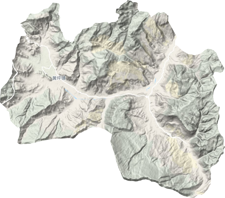 黃坪鎮地形圖