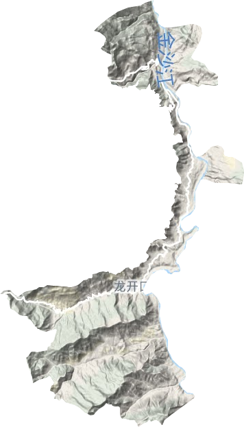 龍開(kāi)口鎮(zhèn)地形圖