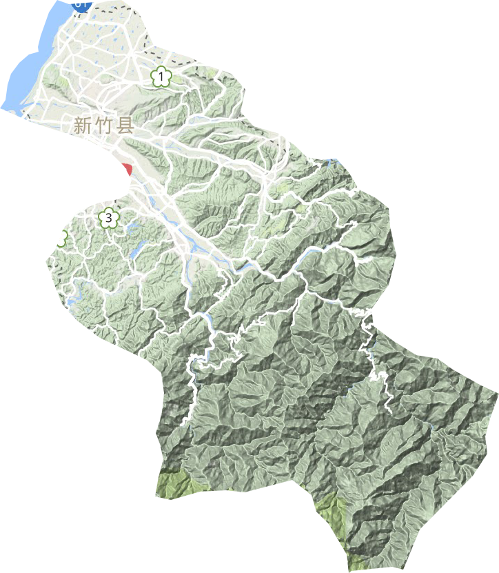 新竹縣地形圖