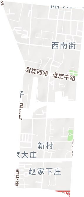 西南街街道地形圖