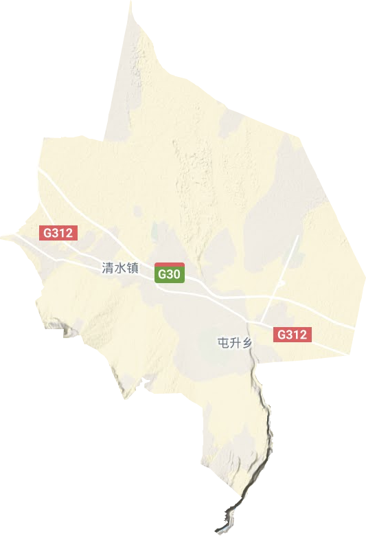 清水鎮(zhèn)地形圖