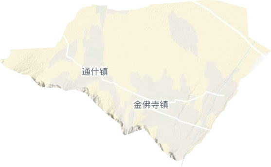 金佛寺鎮地形圖