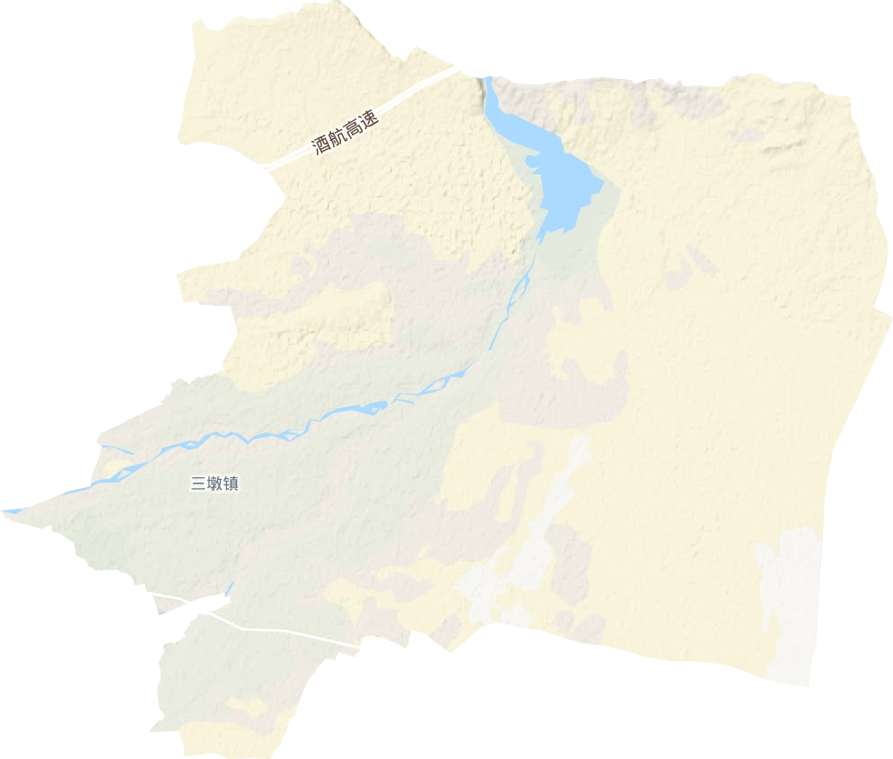 三墩鎮(zhèn)地形圖