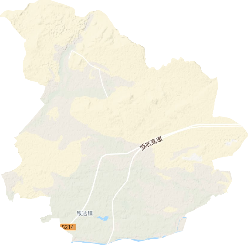 銀達鎮地形圖
