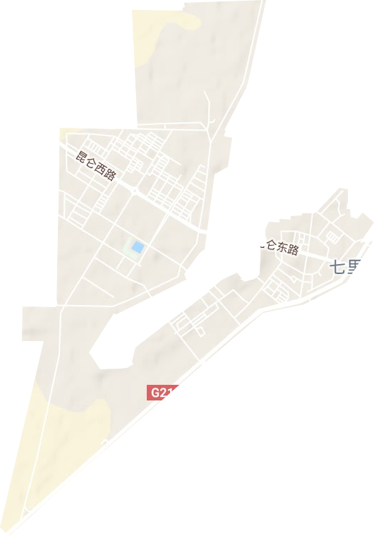 青海石油管理局生活基地地形圖